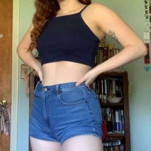 ❌SOLD❌ Navy crop tank